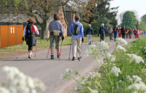Sichtschutz Paravents bei Lauf- und Wandertreffs