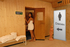 Sichtschutz Sauna
