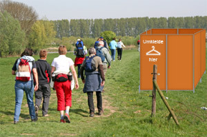 Mobile Umkleiden Lauftreff  bereitstellen