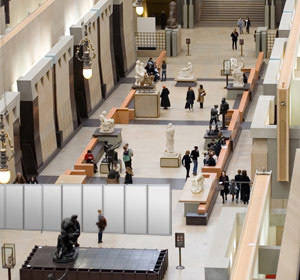Ausstellungsbereiche im Museum unterteilen