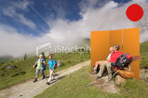 Lauftreff Ruhezonen mit Windschutz 