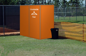 Mobile Umkleiden bei Sportevents