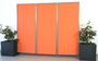 Terracotta Paravent mit 2x Pflanzgef fr einen windstabilen Raucherbereich