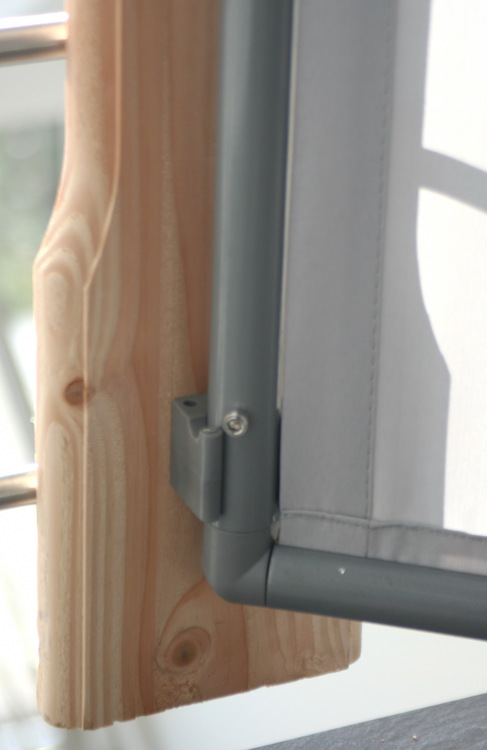 Paravent Befestigung Balkongelnder ber Holzbrett und Wand-Clips