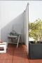 Stellwand Terrasse mit Wandbefestigung und Pflanzgef ber jeweils  2x Wand-Clip