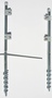 Umkleide (5) Quadrat freistehend OutDoor - stabilisiert mit Schraub-Erdankern Paravent