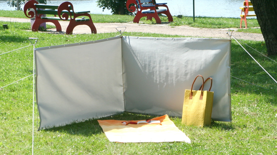 Mobiler Sicht- und Windschutz Paravent für Camping - Sichtschutz mobil