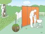 Sichtschutz im Garten mit mobiler Stellwand