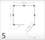 Umkleidekabine Quadrat als Raucherkabine mit Doppeltr 